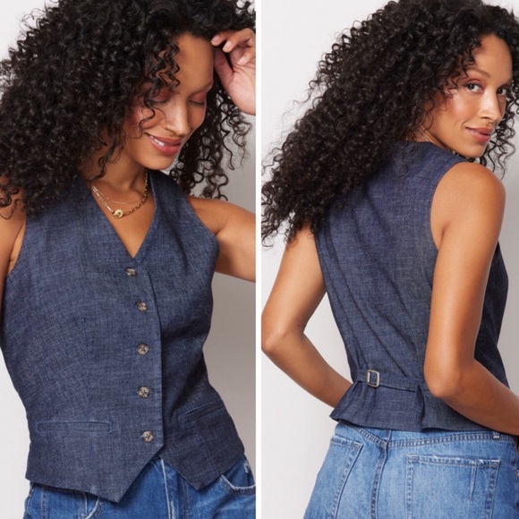 Evereve Jackets & Blazers - Evereve Ever Denim‎ Vest Dark Rinse Size Small